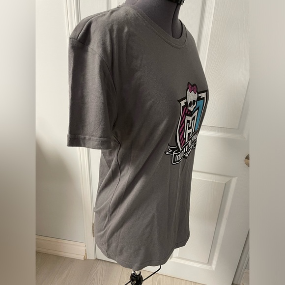 Monster Graphic T-shirt High School Logo Grey XS Ladies - Picture 3 of 13